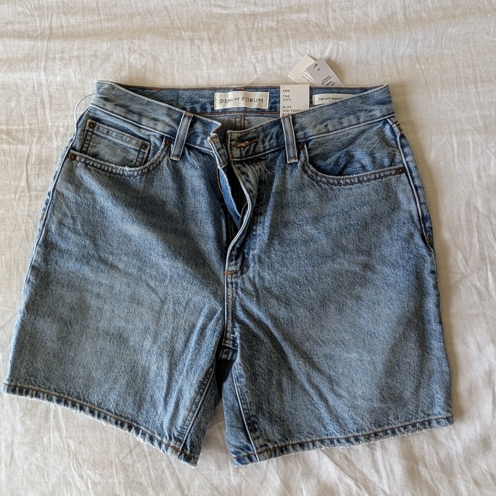 Denim Forum Light Blue Jean Shorts